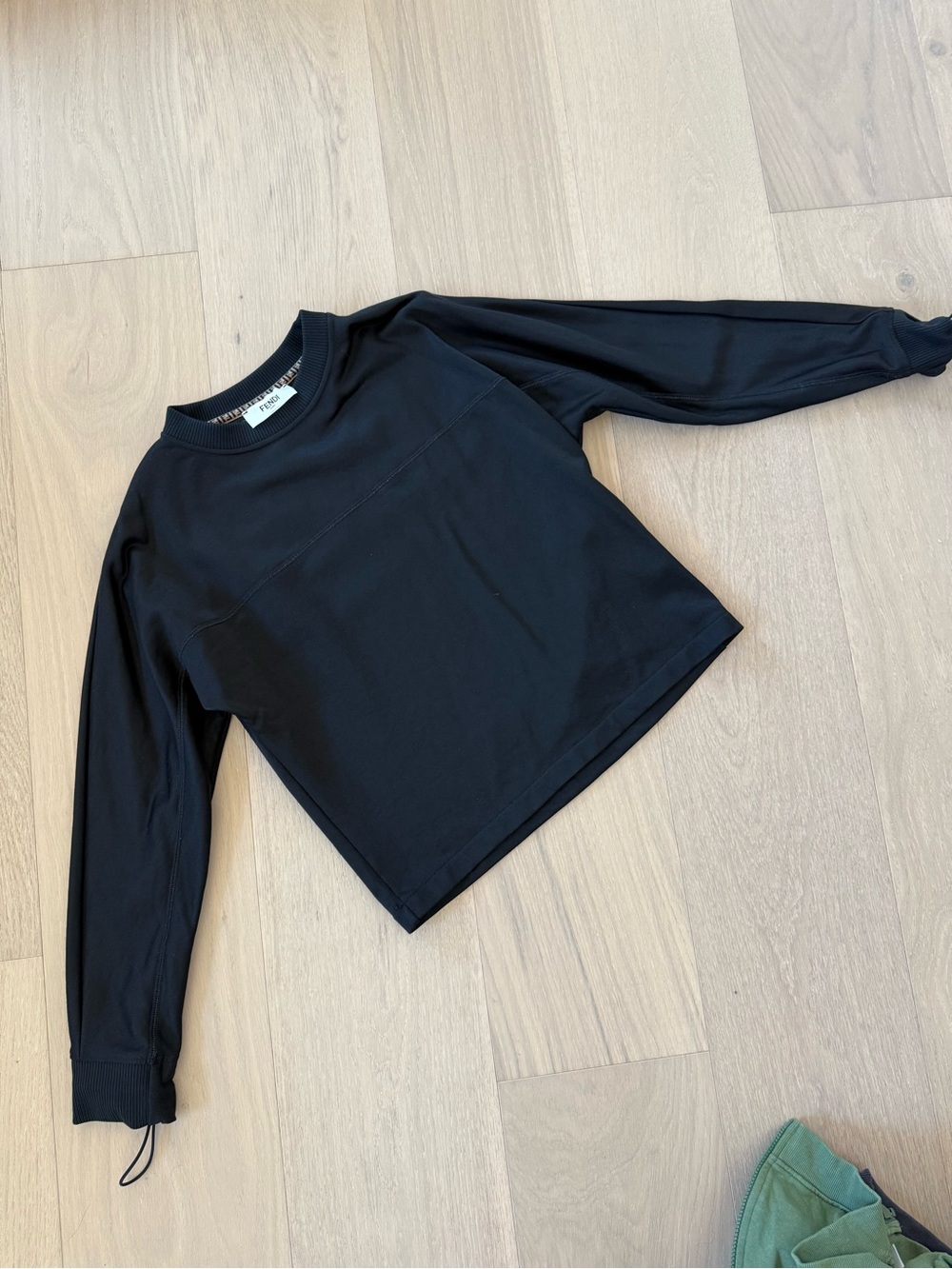 Fendi Mock Neck Long Sleeve Sweatshirt